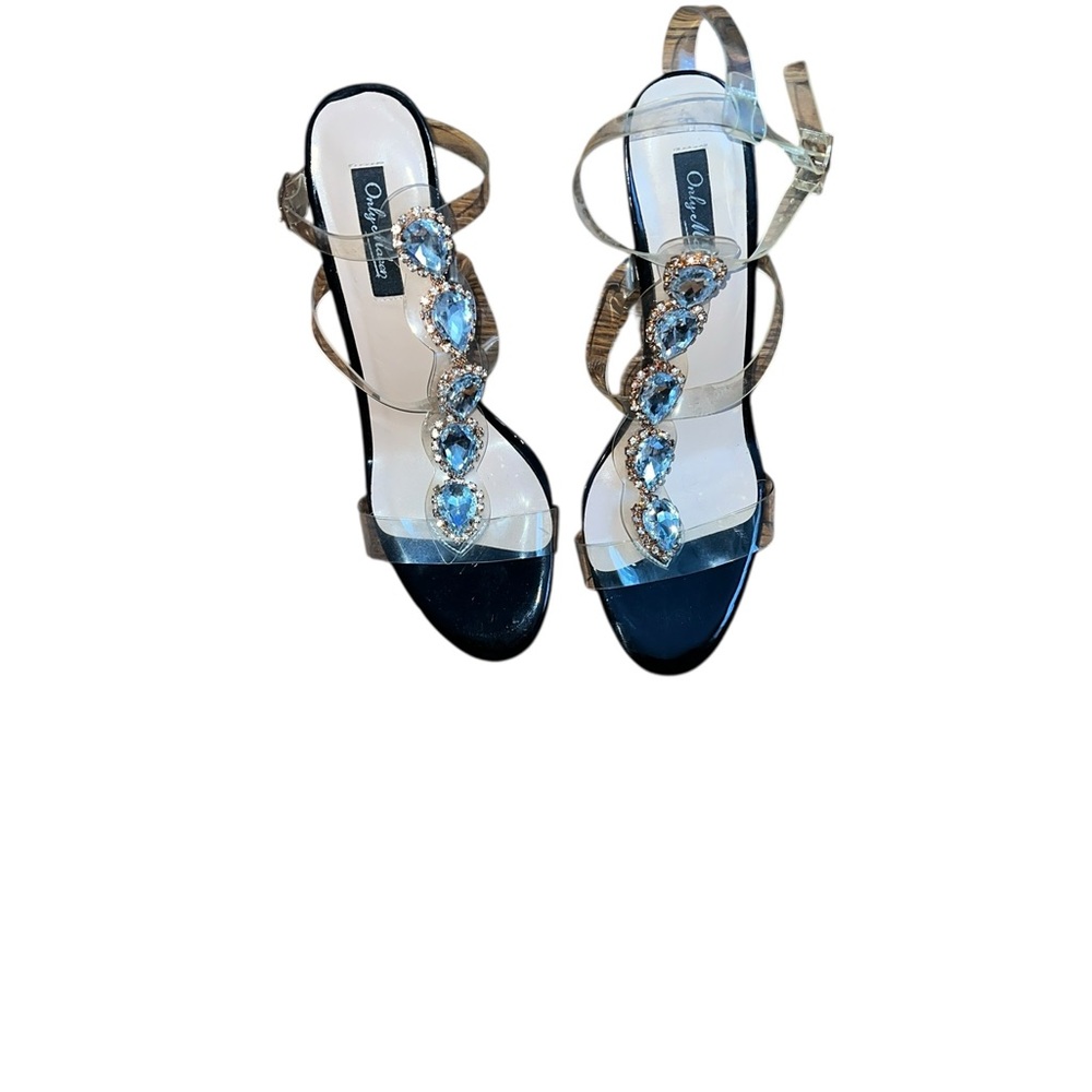 Only Maker  Black and Embellished Heels Size 40